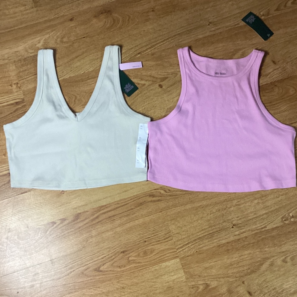 Wild Fable Pink and Cream Tank Tops